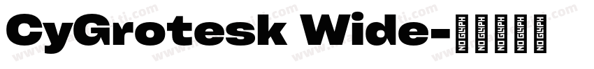 CyGrotesk Wide字体转换